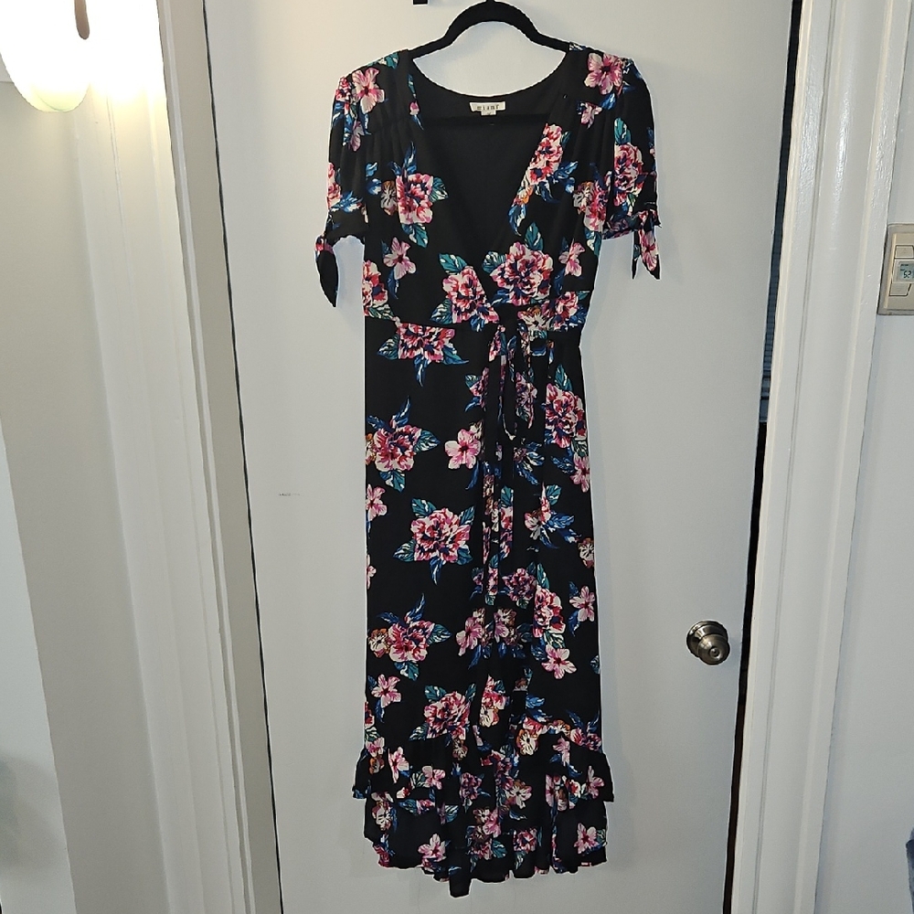 Floral Black Dress